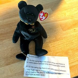 TY BEANIE BABY RARE The End - 3x TAG ERRORS - limited edition